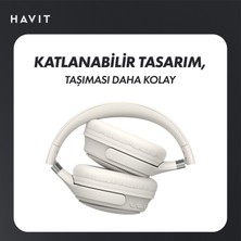 Havit H630BT Pro Anc Kulak Üstü Katlanabilir Bluetooth Kulaklık - 50 Saat Batarya Çift Cihaz Desteği