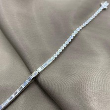 Jewel By Aila Diamond Yarı Baget Taşlı Su Yolu Kadın Gümüş Bileklik