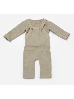 Baby Cosy Müslin Long Sleeve T-Shirt & Salopet Set