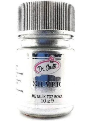 Dr. Gusto  Dekoratif Yenilmeyen Gümüş Toz Sim Boya 10  gr