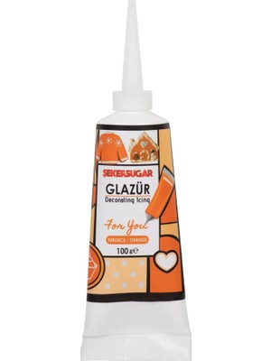 Şeker & Sugar Süsleme Glazürü Turuncu Renk 100 gr