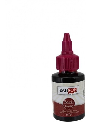 Sanbon Su Bazlı Likit Sıvı Gıda Boyası 60 gr Bordo