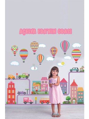 Kt Grup Şirin Kasaba Isimli Çocuk ve Bebek Odası Kişiselleştirilebilir Sticker Seti