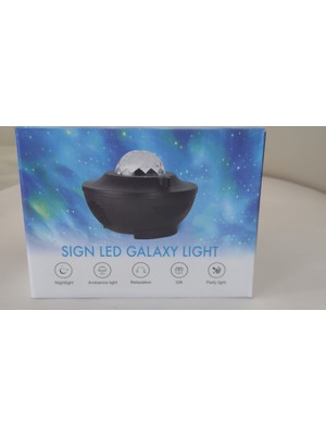 MR Shopping LED Projektör Yıldızlı Gökyüzü Galaxy Light Uzaktan Kumandalı/ Bluetooth Müzik Çalar/ Disko Topu