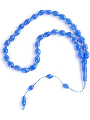 Maranki Kesme Mavi Akik Tesbih 10 ml