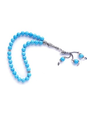 Maranki Firuze Tesbih 8 ml Gümüş Uçlu