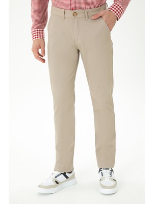 U.S. Polo Assn. Erkek Koyu Bej Pantolon (Kanvas-Chino) 50271478-VR088