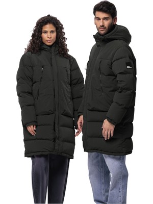 Jack Wolfskin Dellbrueck Long Unisex Siyah Outdoor Ceketi