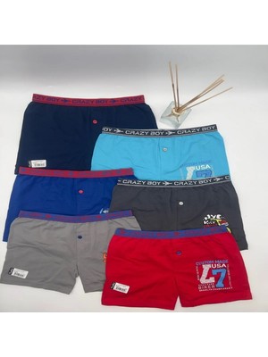 Tutku Çocuk Elastan Baskılı Boxer 3'lü