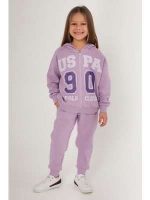 U.S. Polo Assn. Kız Çocuk Lila Pijama Takım 50285864-VR034