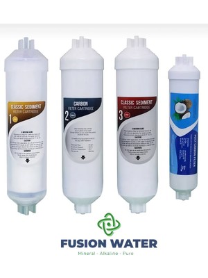 Fusion Water Su Arıtma Cihazı Filtre Seti/4'lü İnline Filtre Seti