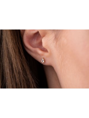 Onseva Kuyumculuk Damla Tragus Piercing Kıkırdak 14 Ayar Altın