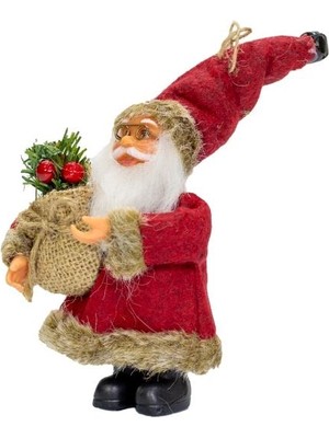 Dekorsende Mini Noel Baba 13 cm Kırmızı Keçe