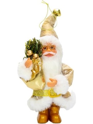 Dekorsende Mini Noel Baba 13 cm Altın