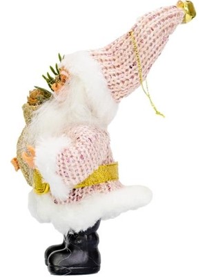 Dekorsende Mini Noel Baba 13 cm Pembe