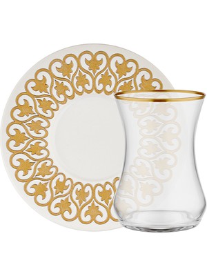 Decorium Anabella 110 ml 12 Parça 6 Kişilik Cam Çay Takımı 9-01110076