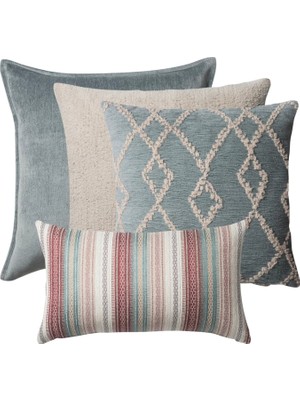 " Rodos " - Dekoratif Yastık- 4'lü Kombin Set (Ic Yastık Dahil)