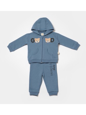 Baby Cosy Babycosy Organik Kapüşonlu Ceket & Pantolon Takımı