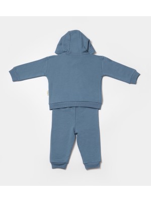 Baby Cosy Babycosy Organik Kapüşonlu Ceket & Pantolon Takımı