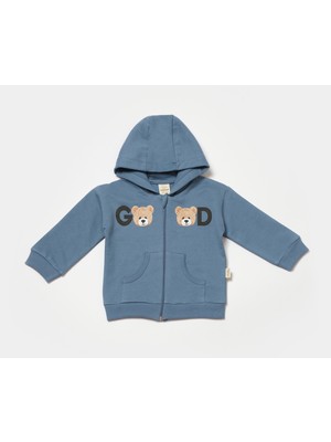 Baby Cosy Babycosy Organik Kapüşonlu Ceket & Pantolon Takımı