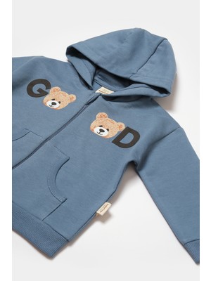 Baby Cosy Babycosy Organik Kapüşonlu Ceket & Pantolon Takımı