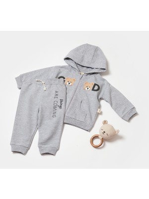 Baby Cosy Babycosy Organik Kapüşonlu Ceket & Pantolon Takımı