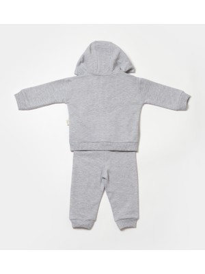 Baby Cosy Babycosy Organik Kapüşonlu Ceket & Pantolon Takımı