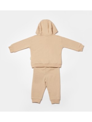 Baby Cosy Babycosy Organik Kapüşonlu Ceket & Pantolon Takımı