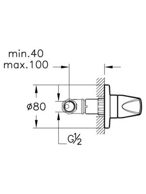 VitrA Punto Ankastre Stop Valf A45238