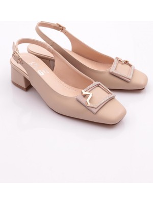 DGN K1 Kadın Arkasi Açik Topuklu Ayakkabı