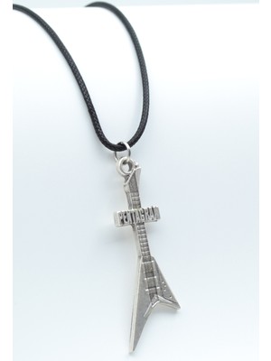Had Safha Accessories Pentagram Elektro Gitar Deri Ip Kolye
