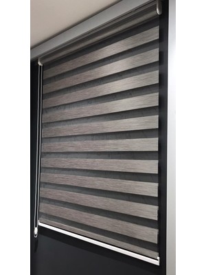 Deco Viva  Decoviva Bambu Zebra Stor Perde 1004 Gümüş Gri Ev Ofis Mutfak Balkon Çocuk Odası Yatak Odası Salon Perdesi