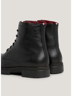 Tommy Hilfiger Deri Siyah Erkek Bot Comfort Cleated Thermo Lth Boot