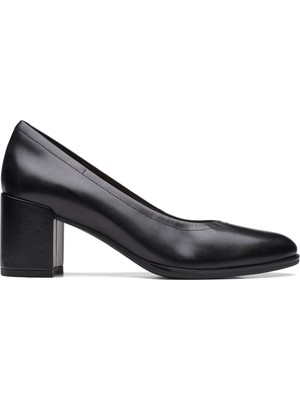 Clarks Deri Siyah Kadın Topuklu Ayakkabı 26170964