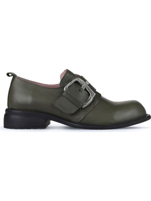 Bueno Shoes Yeşil Deri Kadın Klasik Ayakkabı 01WZ6802