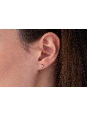 Onseva Kuyumculuk Kayan Yıldız Tragus Piercing 14 Ayar Altın