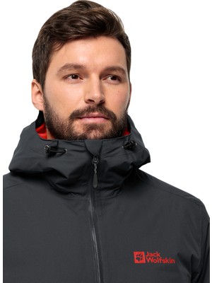 Jack Wolfskin Antrasit Erkek Kapüşonlu Mont Wisper Ins Jkt M