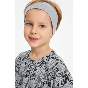 Gri Erkek Pamuklu Penye Kaymaz Terletmez Esnek Saç Bandı