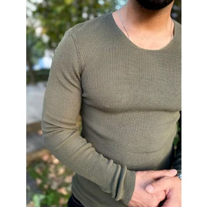 Kazak Örme Tüylenmez Naturel Pamuk Kazak Slim Fit Triko Dar Kesim Body Kazak