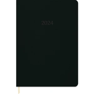 Keskin Color 2024 16 x 24 cm Günlük Termo Deri Ajanda Siyah