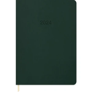 Keskin Color 2024 16 x 24 cm Günlük Termo Deri Ajanda Yeşil