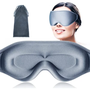 Uyku Için 3D Derin Konturlu Göz Kapakları, Ayarlanabilir Askılı %99 Blok Işıklı Göz Maskesi (Yurt Dışından)