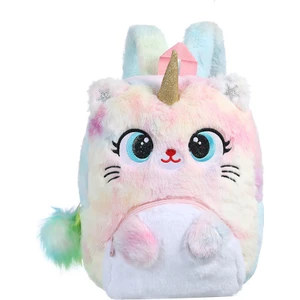 Karikatür Peluş Büyük Gözler Sırt Çantası Küçük Prenses Kedi Çocuk Sırt Çantası Anaokulu Unicorn Schoolbag (Yurt Dışından)