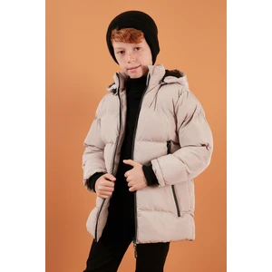 İçi Peluş Astarlı Çıkarılabilir Kapüşonlu Şişme Mont Erkek Çocuk MONT 5763038