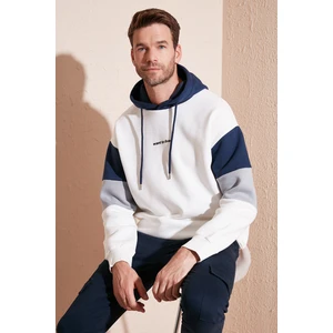 Renk Bloklu Regular Fit Kapüşonlu İçi Tüylü Yumuşak Şardonlu Sweat Erkek SWEAT 5905299