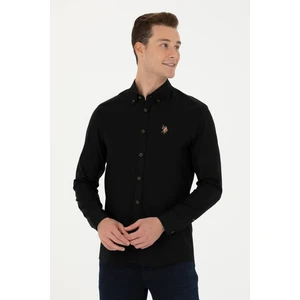 U.S. Polo Assn. Erkek Siyah Basic Gömlek 50271276-VR046
