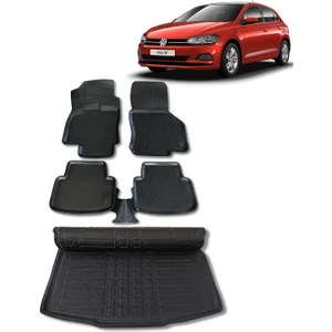 Volkswagen Polo Paspas Bagaj Havuzu Set 2017 2021 Arası 3D Wöller Ultraflex Set