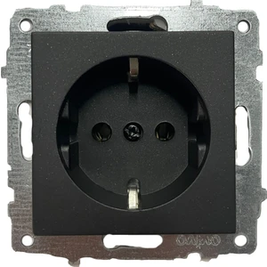 Uzm Light Ovivo Grano Siyah Topraklı Priz Çerçevesiz