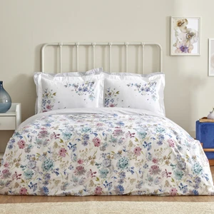 Karaca Home Floral %100 Pamuk Tek Kişilik Nevresim Takımı Lila