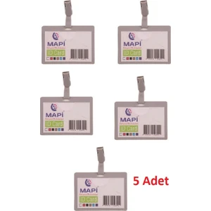 Klipsli PP Kart Posetleri (Yatay) 86x54 mm Paket içi 5 Adet